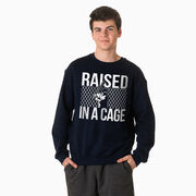 Baseball Crewneck Sweatshirt - Raised in a Cage