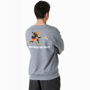 Hockey Crewneck Sweatshirt - Hat-Trick or Treat (Back Design)