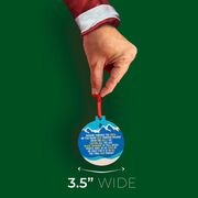 Skiing Round Ceramic Ornament - Jingle All the Way