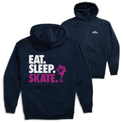 Figure Skating Hooded Sweatshirt - Eat. Sleep. Skate. (Back Design)