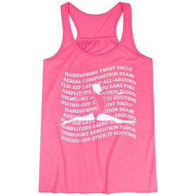 Gymnastics Flowy Racerback Tank Top - Gymnastics Words