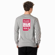 Hockey Tshirt Long Sleeve - Don't Feed The Goalie (Back Design)