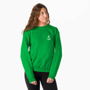 Soccer Crewneck Sweatshirt - Girls Soccer Stars and Stripes Player (Back Design)
