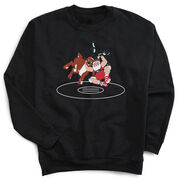 Wrestling Crewneck Sweatshirt - Wrestling Reindeer