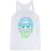 Hockey Flowy Racerback Tank Top - Have An Ice Day Smiley