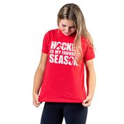 Hockey Short Sleeve T-Shirt - Hockey Is My Favorite Season