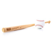 Engraved Mini Baseball Bat - Logo With Text