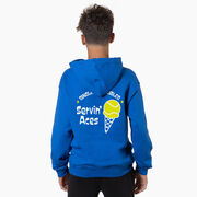 Tennis Hooded Sweatshirt - Servin' Aces (Back Design)