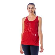 Soccer Women's Everyday Tank Top - Soccer Girl Player Sketch