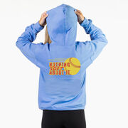 Softball Hooded Sweatshirt - Nothing Soft About It (Back Design)