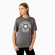 Soccer Short Sleeve Performance Tee - I'd Rather Be Playing Soccer (Round)