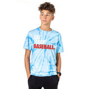 Baseball Short Sleeve T-Shirt - Eat. Sleep. Baseball Tie Dye