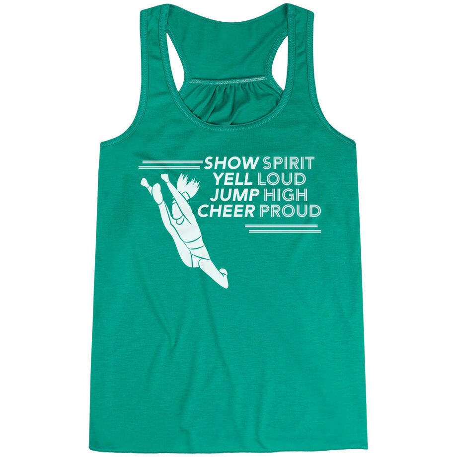 Cheerleading Flowy Racerback Tank Top - Cheer Proud