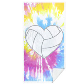 Volleyball Premium Beach Towel - Volleyball Heart