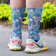Guys Lacrosse Graphic Flex Mid-Calf Socks - Velocity
