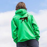 Guys Lacrosse Hooded Sweatshirt - Max The Lax Dog (Back Design)