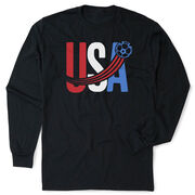 Soccer Tshirt Long Sleeve - USA Patriotic