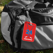 Hockey Bag/Luggage Tag - Personalized Hockey Crossed Sticks