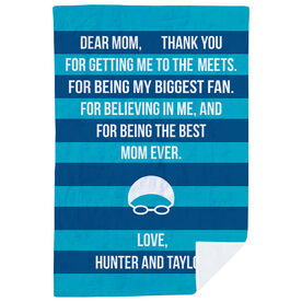 Swimming Premium Blanket - Dear Mom Heart