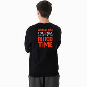 Wrestling Crewneck Sweatshirt - Blood Time (Back Design)