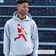 Baseball Hooded Sweatshirt - Home Run Santa