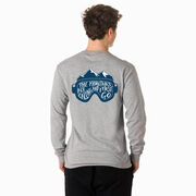 Skiing & Snowboarding Tshirt Long Sleeve - The Mountains Are Calling (Back Design)