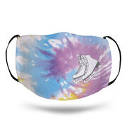 Figure Skating Face Mask - Figure Skates with Tie-Dye