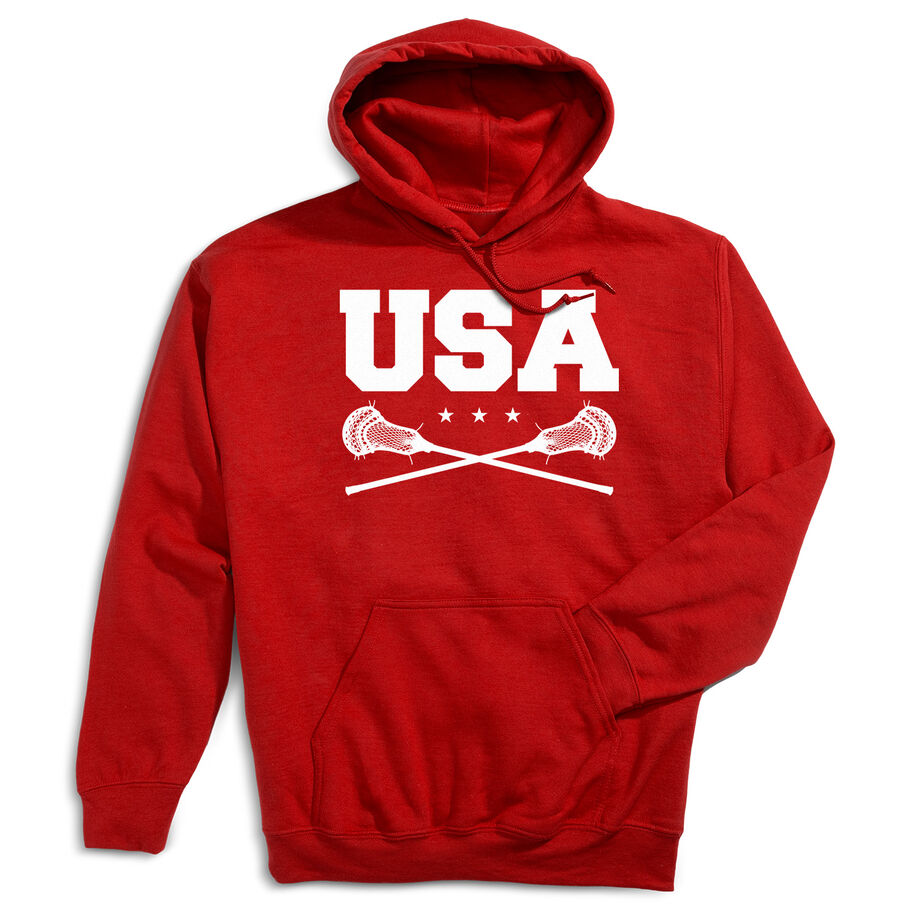 Guys Lacrosse Hooded Sweatshirt - USA
