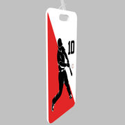 Baseball Bag/Luggage Tag - Personalized Baseball Player Silhouette Guy