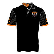 Custom Team Short Sleeve Polo Shirt - Soccer Pattern Color Block
