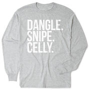 Hockey Tshirt Long Sleeve - Dangle Snipe Celly Words