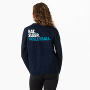 Volleyball Crewneck Sweatshirt - Eat Sleep Volleyball (Bold) (Back Design)