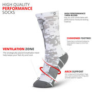 Guys Lacrosse Woven Mid-Calf Socks - Digital Camo