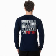 Football Tshirt Long Sleeve - Bones Saying (Back Design)