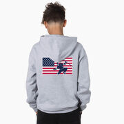 Hockey Hooded Sweatshirt - Patriotic Hockey (Back Design)