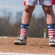 Baseball Woven Mid-Calf Socks - Patriotic