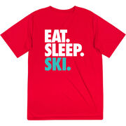 Skiing & Snowboarding Short Sleeve Performance Tee - Eat. Sleep. Ski.