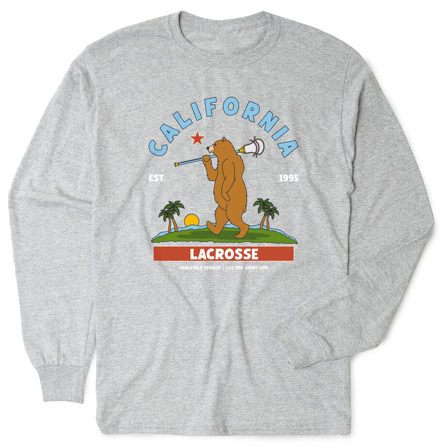 Guys Lacrosse Tshirt Long Sleeve - California Lacrosse
