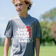 Hockey Short Sleeve Performance Tee - Lace 'Em Up And Light The Lamp