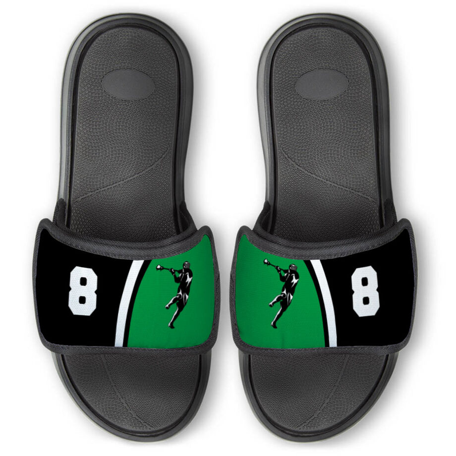 Guys Lacrosse Repwell&reg; Slide Sandals - Personalized Jumpshot