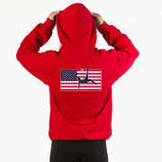 Soccer Hooded Sweatshirt - Patriotic Soccer (Back Design)