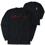 Soccer Tshirt Long Sleeve - Soccer Heartbeat (Back Design)