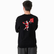 Basketball Crewneck Sweatshirt - Slam Dunk Santa (Back Design)