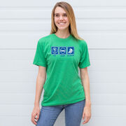 Figure Skating Tshirt Short Sleeve Eat Sleep Ice Skate