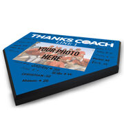 Baseball Home Plate Plaque - Thank You Coach Photo Autograph