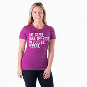Soccer Women's Everyday Tee - Eat Sleep Take The Kids To Soccer