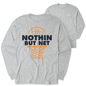 Basketball Tshirt Long Sleeve - Nothin But Net (Back Design)