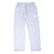 Girls Lacrosse Fleece Sweatpants - Lula The Lax Dog