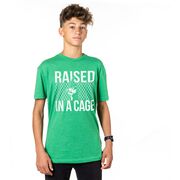 Baseball Tshirt Short Sleeve Raised in a Cage Baseball