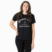 Hockey Short Sleeve T-Shirt - Loud and Proud Hockey Mom